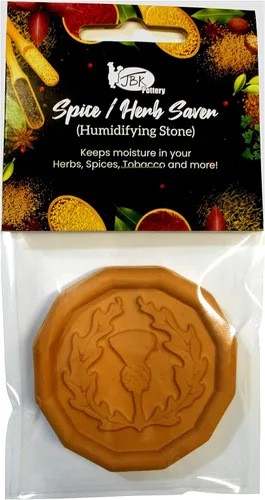 Miniatura 5 de Spice & Herb Saver - Piedra de hidratación con diseño de hojas (2.25 pulgadas de diámetro), mantiene el tabaco, hierbas y especias frescas