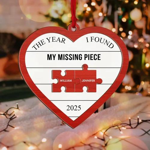 Miniatura 10 de Adorno personalizado para el primer aniversario, recuerdo romántico de corazón de cerámica con nombres y año, regalo para parejas, decoración única