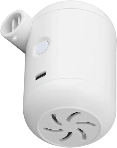 Miniatura 7 de Bomba de aire portátil para inflables con 4 boquillas, bomba pequeña de inflado rápido, mini bomba de aire eléctrica para bolsas de almacenamiento