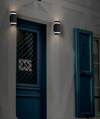 Miniatura 2 de Luces LED de pared para exteriores, arriba y abajo., Negro