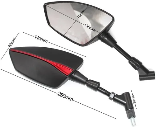 Miniatura 2 de for FA&zer FZ8 FZ 8 All Years Motorcycle Side Rear View Rearview Mirrors Handlebar Mirrors