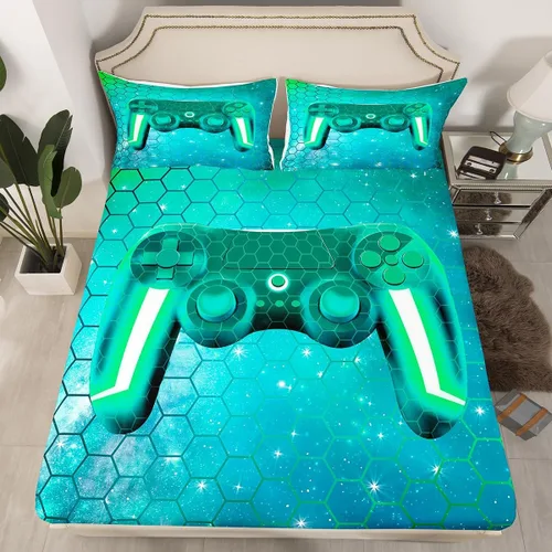 Miniatura 17 de Erosebridal Lindas sábanas de Capybara para niños y niñas, diseño de universo azul, con temática del espacio exterior, juego de cama de Capybara