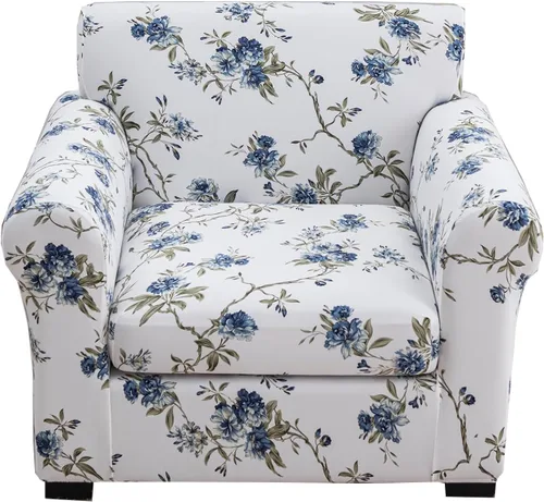 Miniatura 11 de CRFATOP Fundas elásticas para sillón de 2 plazas suaves con diseño floral para perros, fundas elásticas para sillón de 1 plaza, fundas lavables