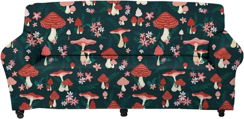Miniatura 22 de Forchrinse Funda de sofá con estampado navajo africano para sofá de 1 cojín, funda elástica para sofá, protector de muebles para casa rural, hogar
