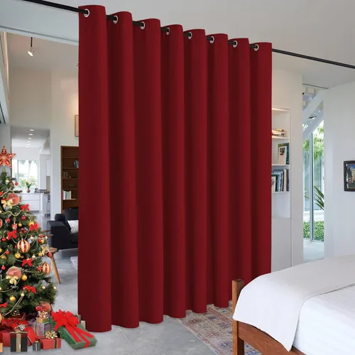 Miniatura 126 de RYB HOME - Cortinas extra largas con bloqueo de luz, persianas opacas insonorizadas para privacidad para cine en casa, oficina, fondo de patio, sala