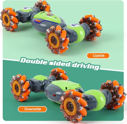 Miniatura 4 de QXHOL Coche de Acrobacias RC con Detección de Gestos para Niños de 6 a 12 Años, Coches de Control Remoto 4WD con Luces y Música, Los Mejores Regalos