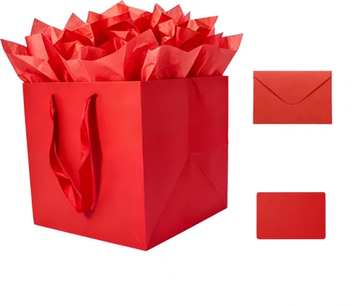 Miniatura 22 de JUNESHE Bolsa de regalo cuadrada negra grande con asas y papel de seda, 9.84 pulgadas, gran envoltura de regalo gigante para cumpleaños, boda