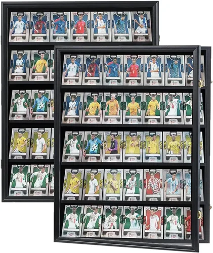 Miniatura 8 de Estuche de exhibición de tarjetas deportivas con 35 grados: marco de exhibición de tarjetas de béisbol con protección UV, vista transparente