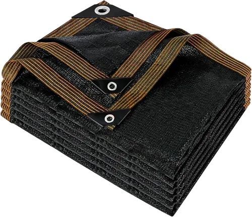 Miniatura 11 de Tela de sombra 90% negra para patio, lona de malla de 3 x 3 pies con ojales, protección solar para jardín, invernadero, pérgola, plantas, gallinero