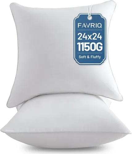 Miniatura 10 de FAVRIQ Juego de 2 rellenos de almohada de 12 x 20 pulgadas (juego de 2), rellenos de almohada rectangulares para interior de sofá con funda