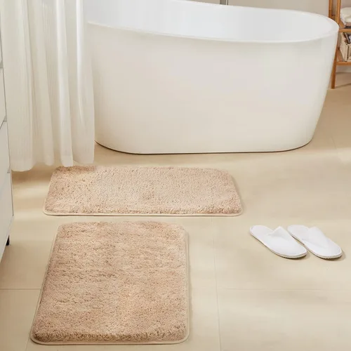 Miniatura 39 de TECHMILLY Alfombras Corredoras de Baño Super Suaves Peludas, Alfombras de Baño de Microfibra Gruesas Antideslizantes Absorbentes, Tapete de Baño