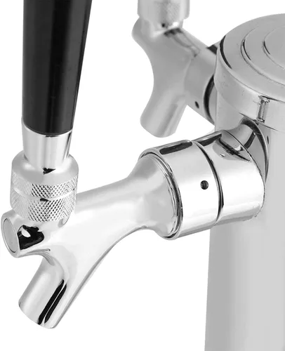 Miniatura 4 de Dispensador de torre de cerveza, kit dispensador de torre Kegerator de cerveza de acero inoxidable con 2 asas de grifo y manguera, llave de barril