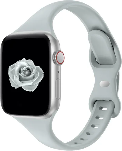 Miniatura 23 de Acrbiutu - Correas compatibles con Apple Watch de 38, 40, 41, 42, 44, 45, 46 y 49 mm, delgada, de silicona, para iWatch serie Ultra, 10, 9, 8, 7, 6