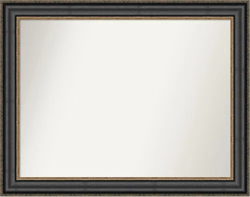 Miniatura 570 de Amanti Art Espejo personalizado, espejo de baño negro puente, espejo de pared o espejo de tocador de baño sobre el fregadero (26 x 26 pulgadas)