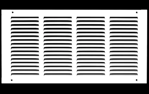Miniatura 18 de HVAC Premium 30' x 10' [Abertura de conducto] Rejilla de aire de retorno de acero estampado plano - Pared lateral y techo - Cubierta de conducto
