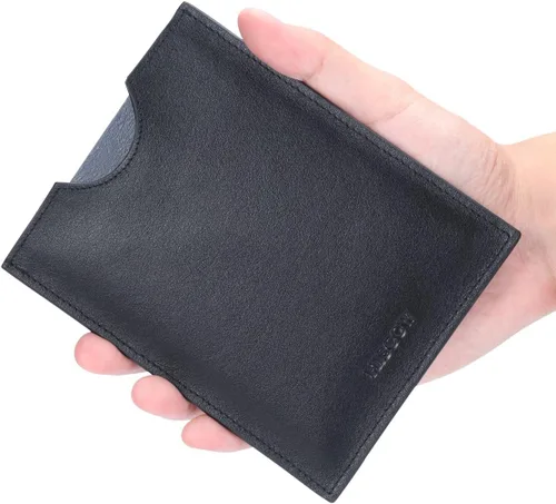 Miniatura 9 de HISCOW Funda minimalista para pasaporte - Piel de becerro italiana, Negro -, Minimalista