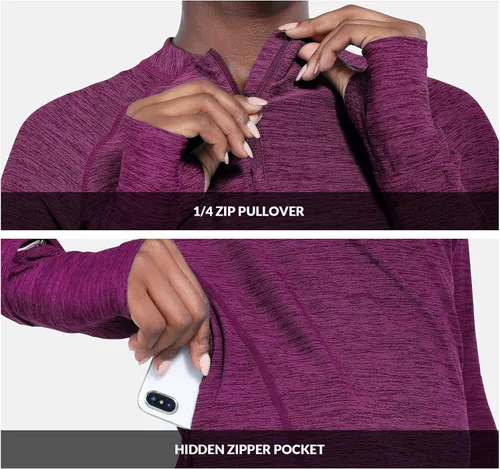 Miniatura 5 de BALEAF Camisas de secado rápido para mujer, manga larga, para correr, senderismo, entrenamiento, UPF50+ SPF