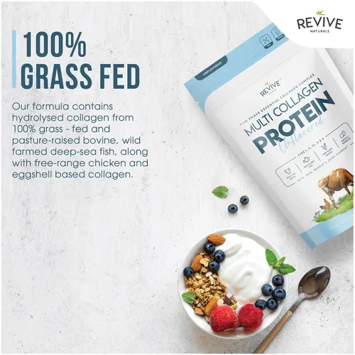 Miniatura 7 de Polvo de proteína de colágeno hidrolizado multi (16oz) - Tipos I, II, III, V y X - Bovino alimentado con pasto (Peptan®), marino capturado