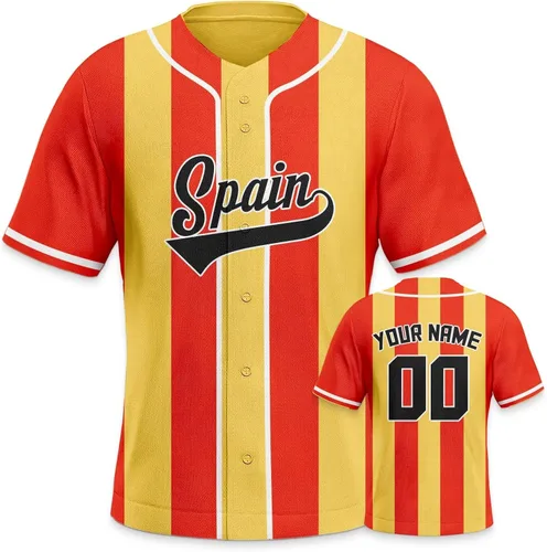 Custom 2026 World Baseball Jersey Sports Shirt for Fans Men Youth Women Gifts Personalize Your Name Number S-6XL España
