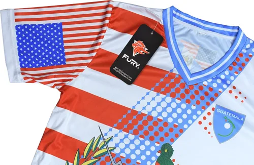 Miniatura 8 de Fury Camiseta de fútbol con la bandera de Guatemala y Estados Unidos - Camiseta Guatemala - Camiseta Guatemala Jersey HombresHombresMujeresUnisex