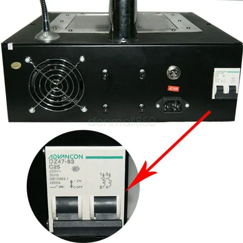 Miniatura 6 de Estación de retrabajo infrarroja de BGA, 1250W IR6500 Máquina de soldadura infrarroja de aire caliente SMD Soldadura Reballing Soldador de estación