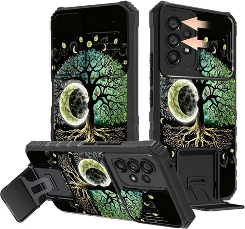 Miniatura 21 de Rossy Funda para Samsung Galaxy S22 Ultra para Samsung S22 Ultra con cubierta deslizante para cámara con función atril, funda híbrida de doble capa