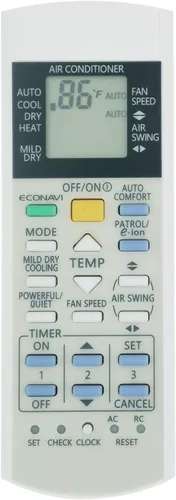 Miniatura 3 de Repuesto para control remoto de aire acondicionado Panasonic A75C2913 CWA75C2913 (pantalla tanto en Fahrenheit como Celsius)