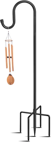Ganchos de pastor de 5 puntas para exteriores, ganchos de jardín de hierro resistente para plantas colgantes, comederos de pájaros, linternas, luces