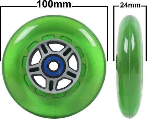 Miniatura 3 de TGM Skateboards 2 ruedas de scooter con rodamientos ABEC 7 para Razor Scooter 3.937 in Verde
