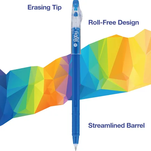 Miniatura 2 de PILOT FriXion ColorSticks - Bolígrafos de tinta de gel borrable, punta fina de 0.7 mm, azul, paquete de 12, bolígrafos borrables - Ideal