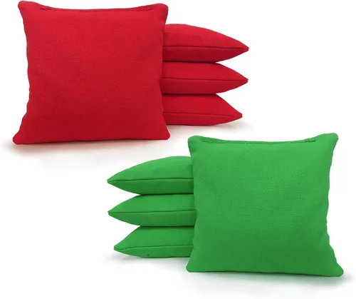 Miniatura 202 de Tailgating Pros Bolsas de cornhole reglamentarias – Juego de 8 – Relleno de maíz y hecho a mano, más de 25 opciones de color Negro/Violeta