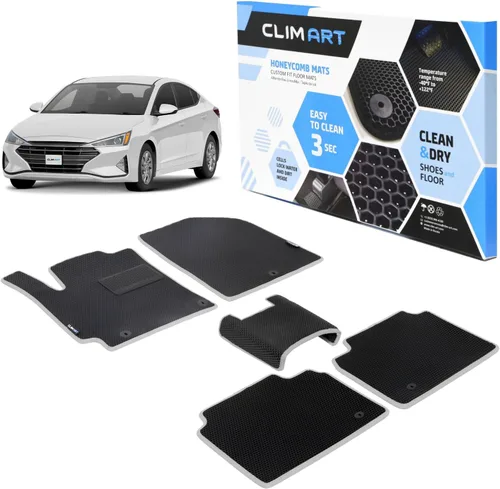 Miniatura 17 de CLIM ART Honeycomb FL051417021 - Alfombrillas de automóvil de ajuste personalizado para Honda CR-V 2017-2021, primera y 2ª fila, alfombrillas