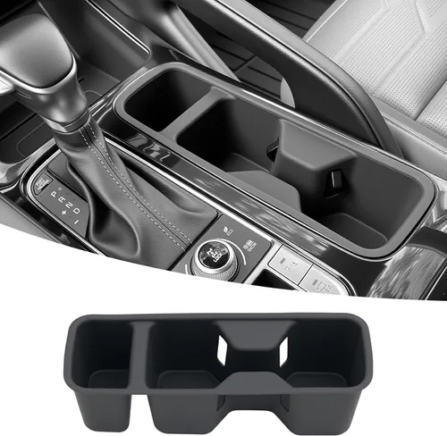 Miniatura 15 de Organizador de portavasos compatible con accesorios Chevy Equinox 2018-2024, sin ruido, a prueba de agua y polvo, TPE inserto para consola
