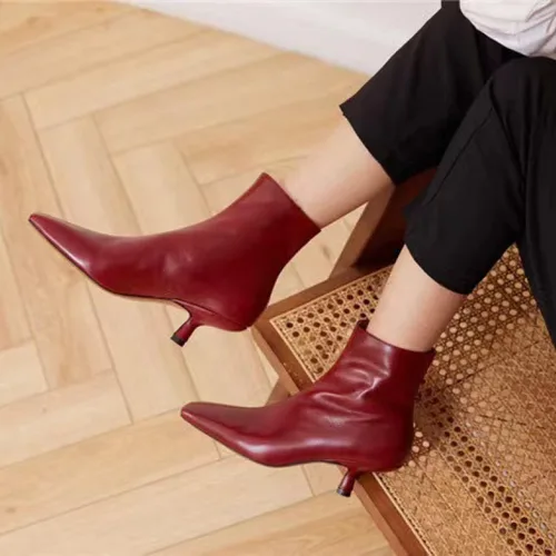 Miniatura 5 de CParavano Botines para mujer Botas de tacón alto Botines de tobillo para mujer Botas de tacón para mujer Botines para mujer Botas puntiagudas