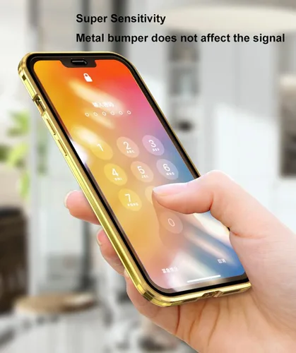 Miniatura 7 de Funda magnética para iPhone 13 Pro Max de 360 grados de cuerpo completo, lente de cámara integrada y protector de pantalla, color negro