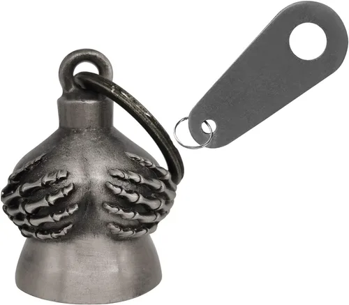 Campana de motocicleta con colgador para motociclista, campanas de motociclista de buena suerte y accesorios de motocicleta, campana de la suerte