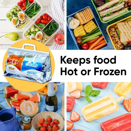 Miniatura 5 de Superio Bolsas aisladas para bebidas frías y calientes para entrega de alimentos, bolsas de compras de comestibles, almacenamiento de alimentos
