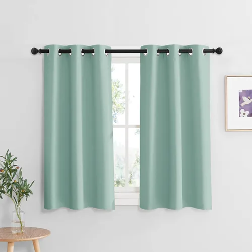 Miniatura 66 de RYB HOME Cortinas opacas de cocina de 36 pulgadas de largo, tratamiento de privacidad para ventanas pequeñas, aislamiento térmico, telón de fondo