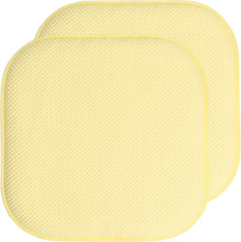 Miniatura 12 de Sweet Home Collection Cojines de espuma viscoelástica para silla, antideslizantes, diseño de panal de abeja, 16 x 16 pulgadas, paquete de 2