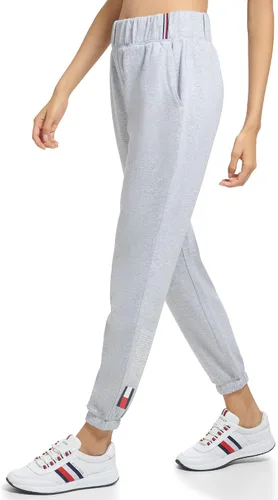 Miniatura 2 de Tommy Hilfiger Pantalón deportivo con cintura elástica y puños para mujer, con bolsillos inclinados, rayas globales en la cintura