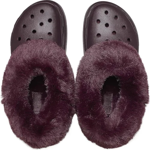 Miniatura 4 de Crocs Zapato clásico unisex con forro Furever Crush para adultos Cerezo oscuro