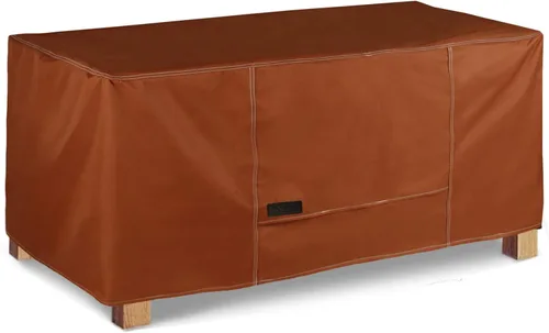 Miniatura 9 de NettyPro Funda rectangular impermeable para mesa de centro de patio, 36 x 20 x 18 pulgadas, para muebles de exterior, rectangular, color marrón