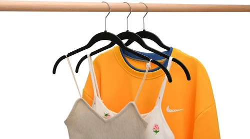 Miniatura 9 de Quality Hangers Perchas de plástico que no son de terciopelo para la ropa, juego de perchas resistentes para ropa, perchas para armario que ahorran