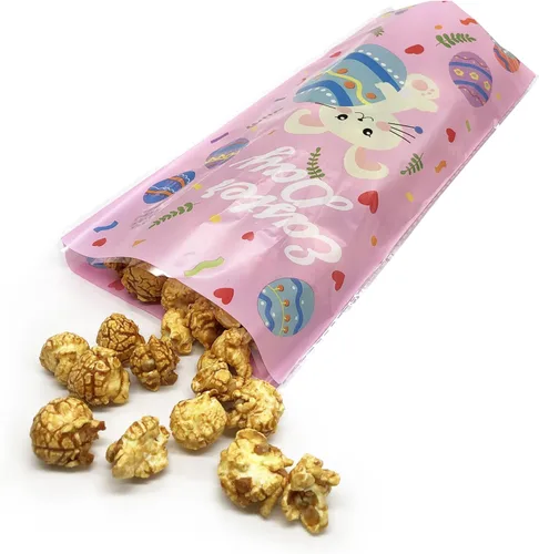 Miniatura 7 de Jexila 160 bolsas de celofán de Pascua con lazos, bolsa de golosinas de conejo de Pascua para niños, bolsas de plástico para dulces