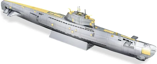 Miniatura 8 de Piececool Rompecabezas de metal 3D para adultos, kit de construcción de modelos de metal submarino militar para relajación del estrés, gran regalo
