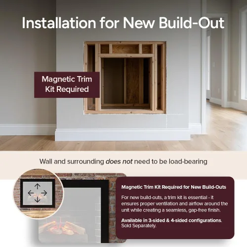 Miniatura 6 de Modern Ember Uptown - Inserto de chimenea eléctrica inteligente de 33 pulgadas con control remoto, compatible con Alexa - Calentador eléctrico