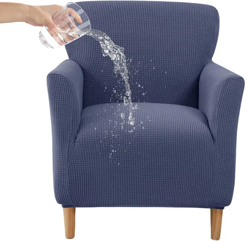 CRFATOP - Funda elástica para sillón de mediados de siglo moderno de 1 pieza, fundas de silla de acento de jacquard con brazos, fundas de silla