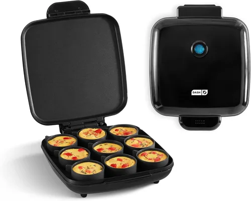 Dash - Preparador de bocadillos de huevo de tamaño familiar - Preparador de bocadillos de huevo eléctrico con tazas de silicona antiadherentes -