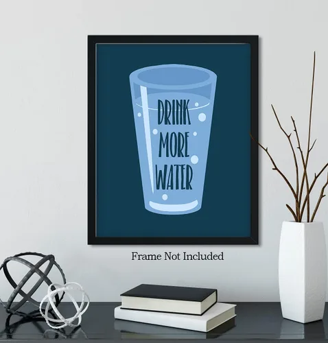 Miniatura 6 de Govivo Decoración de pared de cocina, arte de pared motivacional de agua, afirmaciones positivas, decoración de oficina, citas positivas, regalos