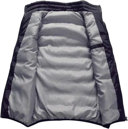 Miniatura 7 de Vcansion Chaleco de abrigo acolchado con cuello alto casual para hombre